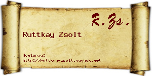 Ruttkay Zsolt névjegykártya